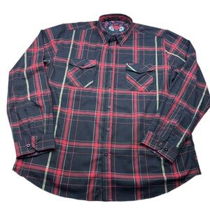 Retro Rifle Sacrifice V2 Red Flannel Roses Mens Size 2Xl